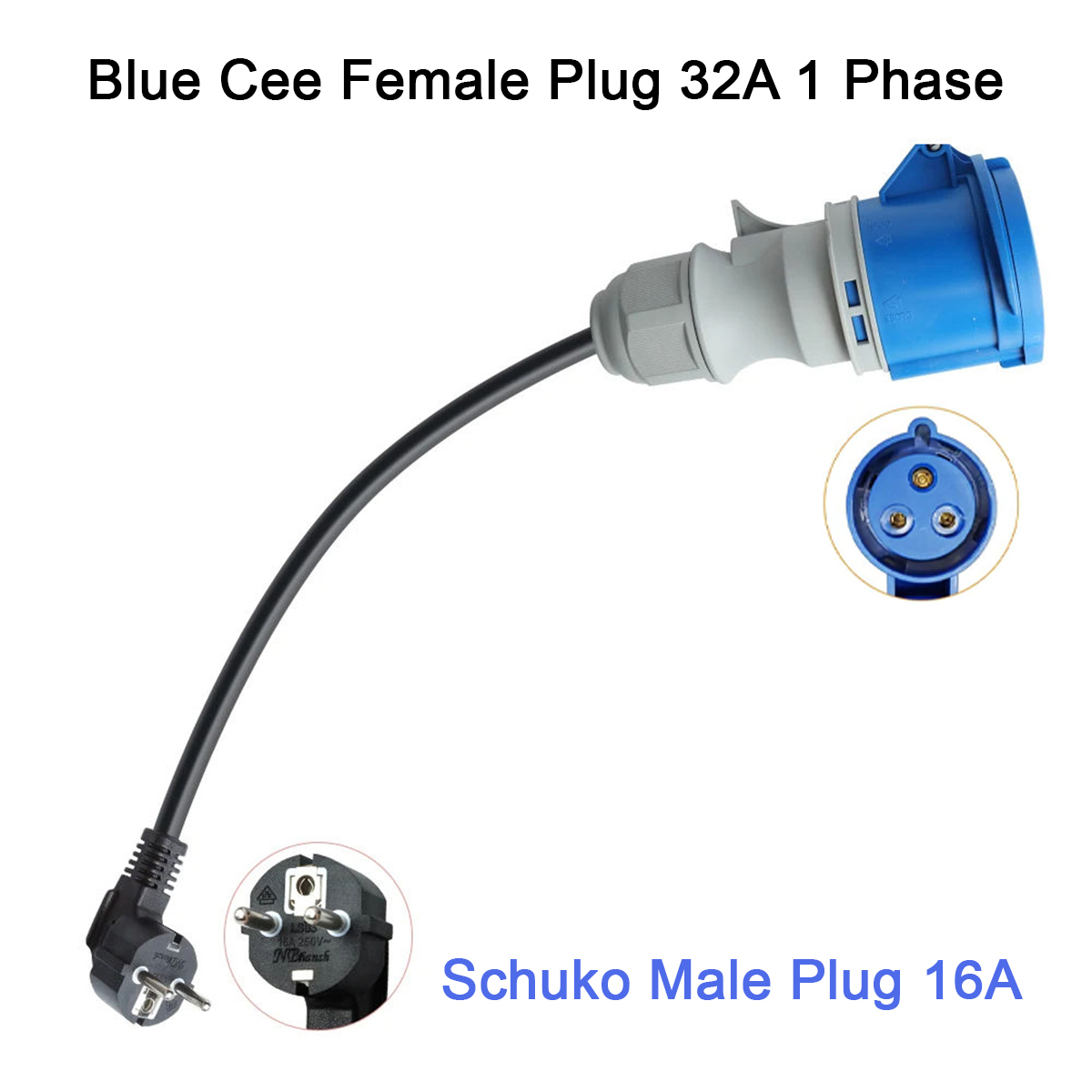 Ev Charger Adapter - Adaptador de Tomada NTO Azul CEE