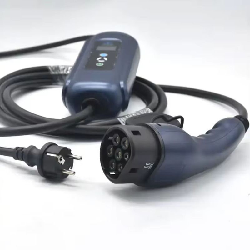 Portable Ev Charger - Caixa de Controle Azul Portátil para